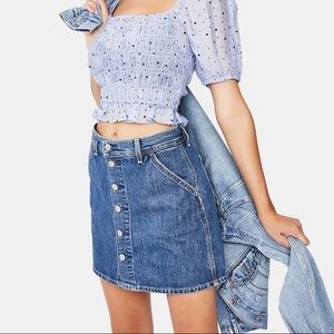 LUCKY BRAND BUTTON DOWN SKIRT